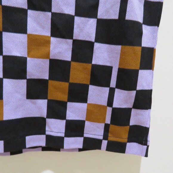 FRED PERRY Chequerboard Ultra Violet Polo Shirt Mod Preppy - Men's Size S NWT - Picture 7 of 15